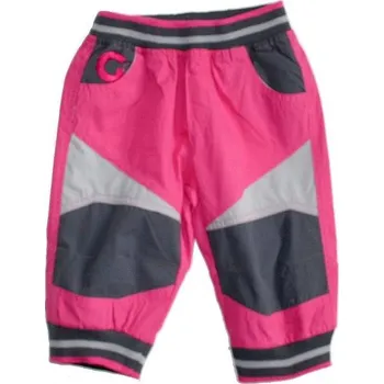 Dětské 3/4 kalhoty, tříčtvrteční kalhoty bermůdy růžové 536/6 128