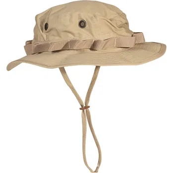 Klobouk Klobouk JUNGLE RipStop BÉŽOVÝ (Vojenské, maskáčové klobouky a čepice. Klobouk má nastavovací šnůrku pod krk, je vyroben s pevného materiálu a brání nadměrnému se pocení a přehřátí hlavy.)