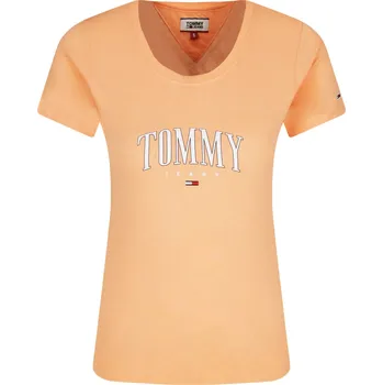 Tommy Jeans Tričko SCRIPT | Barva:oranžový | Velikost:XS