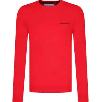 Pánský svetr CALVIN KLEIN JEANS Svetr | Barva:červený | Velikost:XL
