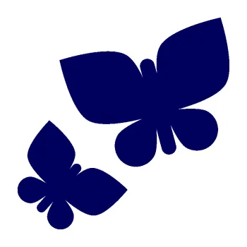 Samolepící dekorace SAMOLEPKA Motýlci 001 levá (23 - tmavě modrá) NA AUTO, NÁLEPKA, FÓLIE, POLEP, TUNING, VLASTNÍ TEXT, TISK, AUTOSAMOLEPKY.cz, POLEPY, OBRÁZEK, LOGO, SAMOLEPKY