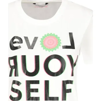 Desigual Tričko LOVE YOUR SELF | Barva:bílý | Velikost:XS