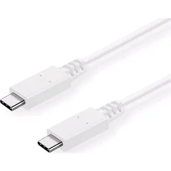 Datový kabel C-TECH Kabel USB 3.2, Type-C (CM/CM), PD 100W, 20Gbps, 1m, bílý