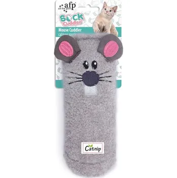 Hračka pro kočku Hračka pro kočky AFP - Sock Cuddler ponožka s myškou a šantou 20cm