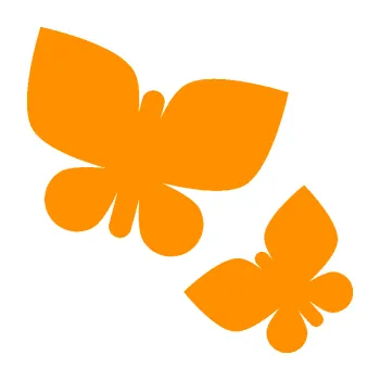 Samolepící dekorace SAMOLEPKA Motýlci 001 pravá (06 - oranžová) NA AUTO, NÁLEPKA, FÓLIE, POLEP, TUNING, VLASTNÍ TEXT, TISK, AUTOSAMOLEPKY.cz, POLEPY, OBRÁZEK, LOGO, SAMOLEPKY