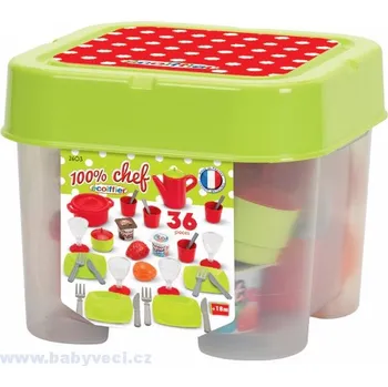 Dětská kuchyňka Jídelní souprava v doze na sezení 36 dílů > varianta jídelní sada + stolička