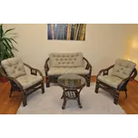 Ratanová sedací souprava Rio De Janeiro 3+1 hnědá Tmavě béžový melír