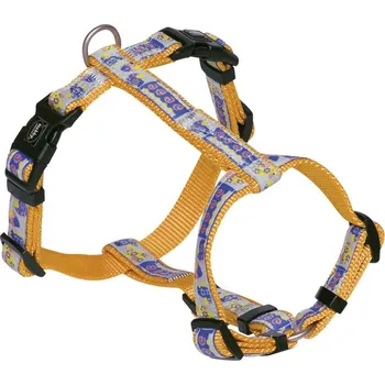 Postroj pro psa Nobby STYLE postroj pro psa oranžový nylon S-M 40-65cm