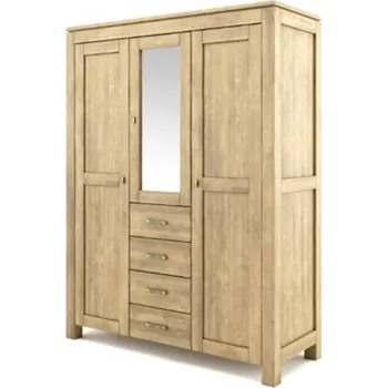 Komoda Buková skříň RAVENNA OLD STYLE W3+3A se zrcadlem