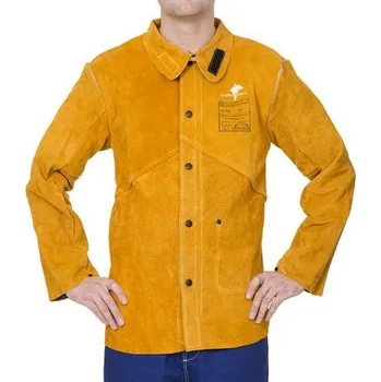 Dámský kabát WELDAS Svářecí kabát Golden Brown™ z hovězí štípenky s ohnivzdornými bavlněnými zády - vel. XXXL