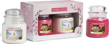Svíčka Yankee Candle Dárková sada vonných svíček 2x 411 g Snow Globe Wonderland/Peppermint Pinwheels