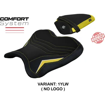 Moto sedlo TPZ Italia Potah sedla Yamaha R1 (15-25) Kagran special color comfort model potah sedla: bez loga 1YLW (yellow-white)