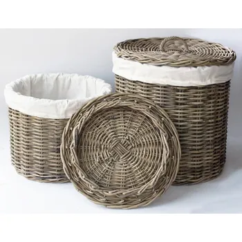 Koš na prádlo Ratanový koš LAUNDRY GREY velký