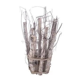 Květináč Květináč proutí/sklo bílý 12x30 cm