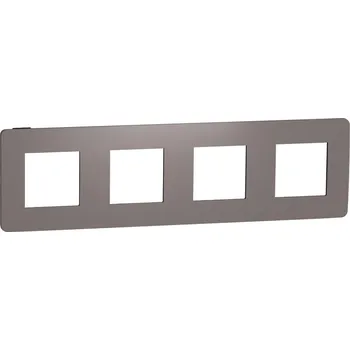 vypínač Unica Studio Color NU280817 Rámeček čtyřnásobný, chocolate/černý, Schneider Electric