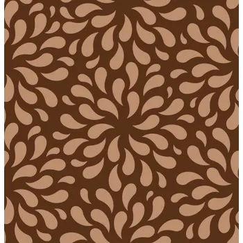 Impregnovaná látka kočárkovina, kapky béžové, hnědý podklad, látka, metráž