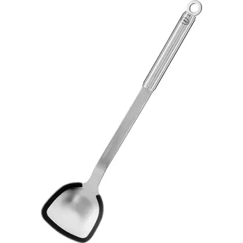 Obracečka Wok lžíce se silikonovým okrajem - RÖSLE (Obracečka nerez/silikon - RÖSLE)