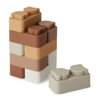 ostatní stavebnice Nuuroo Pile silikonové stavební kostky - Brown Color Mix
