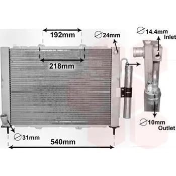 Chladič motoru chladicí jednotka VAN WEZEL 4300M497