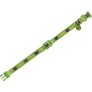 Nobby Happy Cat Green obojek s rolničkou pro kočky zelený 1ks