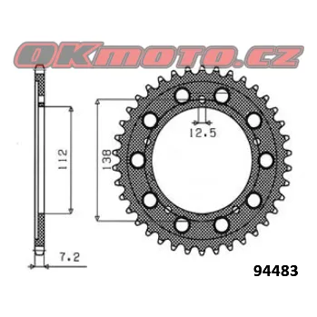 Řetězová sada pro motocykl SUNSTAR (Japonsko) Kalená rozeta SUNSTAR - Honda CBF500, 500ccm - 04-08