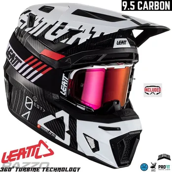 Motodoplněk MX helma Leatt Helmet Kit Moto 9.5 Carbon V23 White 2024 XS