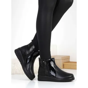 Dámská zimní obuv Let Get Zimní kotníkové boty na klínku Z3060-1B Velikost: 37