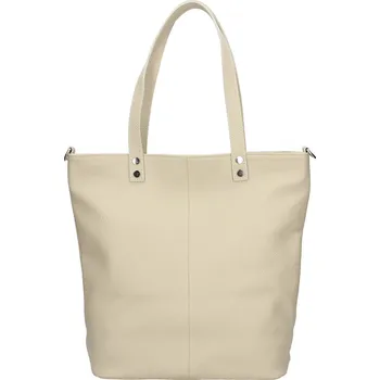 Kabelka Dámská kožená kabelka Italia Elena - světle béžová