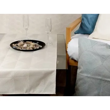 ubrus HEDVA ČESKÝ BROKÁT Ubrus brokát 40x140 LOMENÝ OBLOUK bílá