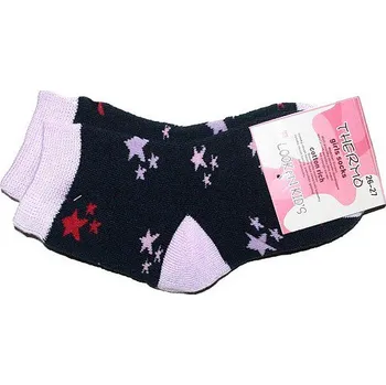 Dětské dívčí termo ponožky teplé se vzorem 70211 modré