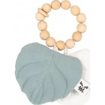 Malomi Kids hračka/kousátko Leaves - Old Green