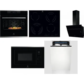 Set domácích spotřebičů ELECTROLUX KOBCS31X + ELECTROLUX EHF6343FOK + ELECTROLUX LFV316K + ELECTROLUX LMS4253TMX + ELECTROLUX EEM23100L