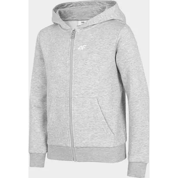 Chlapecká mikina 4F HJZ22-JBLD001 GREY MELANGE Dětská mikina EU 128