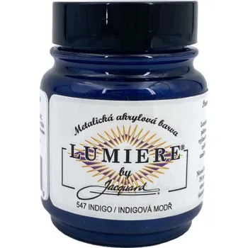 Vodová barva Jacquard Metalické Barvy Lumiere 547 indigová modř