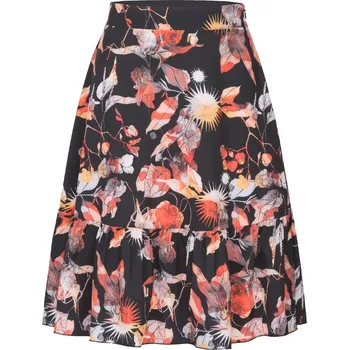 Dámská sukně Rozevlátá květinová sukně s ozdobným volánem L057 Velikost: XL, Barva (Varianta): 109