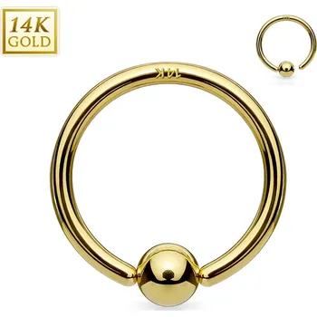 Piercing Šperky4U Zlatý piercing - kruh, Au 585/1000 - ZL01042-10062-YG