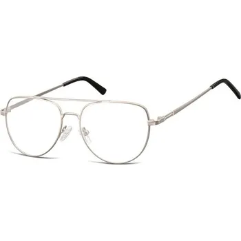 Nedioptrické brýle z nerez oceli Jeffrey 1978 Stříbrné Montana MT-899E