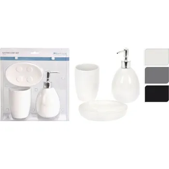 EXCELLENT HOUSEWARE Sada do koupelny DOLOMITE 3 ks šedá KO-795600090seda