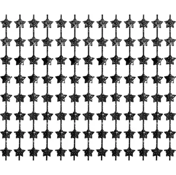 Párty závěs s potiskem, hvězdy, černá, 1x2m