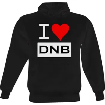 Pánská mikina Pánská mikina s kapucí s potiskem I LOVE DNB pánské