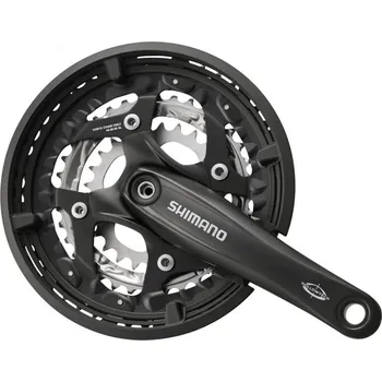 Klika na kolo SHIMANO DEORE FC-T521 (10 rychlostí) 3. Převodník: 48-36-26/175 (s krytem), Osa: Octalink Kliky