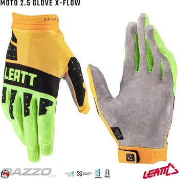 Moto rukavice Rukavice Leatt Moto 2.5 X-Flow Glove Citrus 2023 10 - L