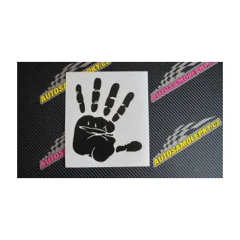 Samolepící dekorace SAMOLEPKA Otisk ruky pravá (17 - šedá) NA AUTO, NÁLEPKA, FÓLIE, POLEP, TUNING, VLASTNÍ TEXT, TISK, AUTOSAMOLEPKY.cz, POLEPY, OBRÁZEK, LOGO, SAMOLEPKY