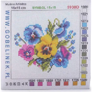 Vyšívací vzor Stoklasa 020860/8 vyšívací předloha barevné květiny 15 x 15 cm