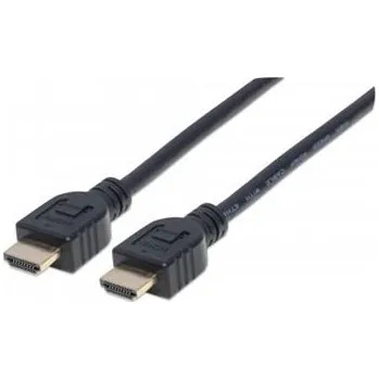 Video kabel MANHATTAN kabel In-wall CL3 High Speed HDMI s Ethernetem, HEC, ARC, 3D, 4K, stíněný, 3m, Black
