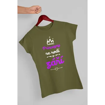 Dámské oblečení Dámské tričko Září Barva: Khaki, Velikost: XS