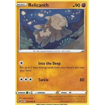 Sběratelská karetní hra Pokémon LOR 101/196 Relicanth - Lost Origin Stav: Near Mint, Verze: REVERSE HOLO