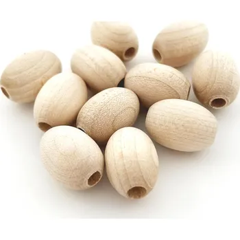 Dětské navlékací korálky Dřevěné korálky 23x16 oliva