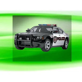 Nášivka POLICIE Dodge Charger USA DTF nažehlovačka 9x4cm (nažehlovačka policejní auto)