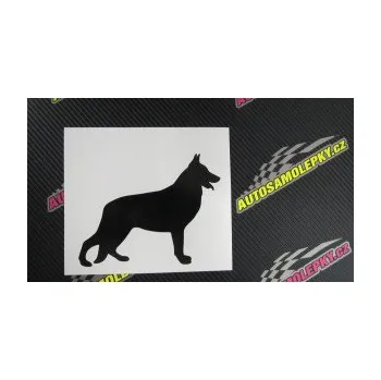 Polep vozidla SAMOLEPKA Pes 154 pravá německý ovčák (10 - červená) NA AUTO, NÁLEPKA, FÓLIE, POLEP, TUNING, VLASTNÍ TEXT, TISK, AUTOSAMOLEPKY.cz, POLEPY, OBRÁZEK, LOGO, SAMOLEPKY